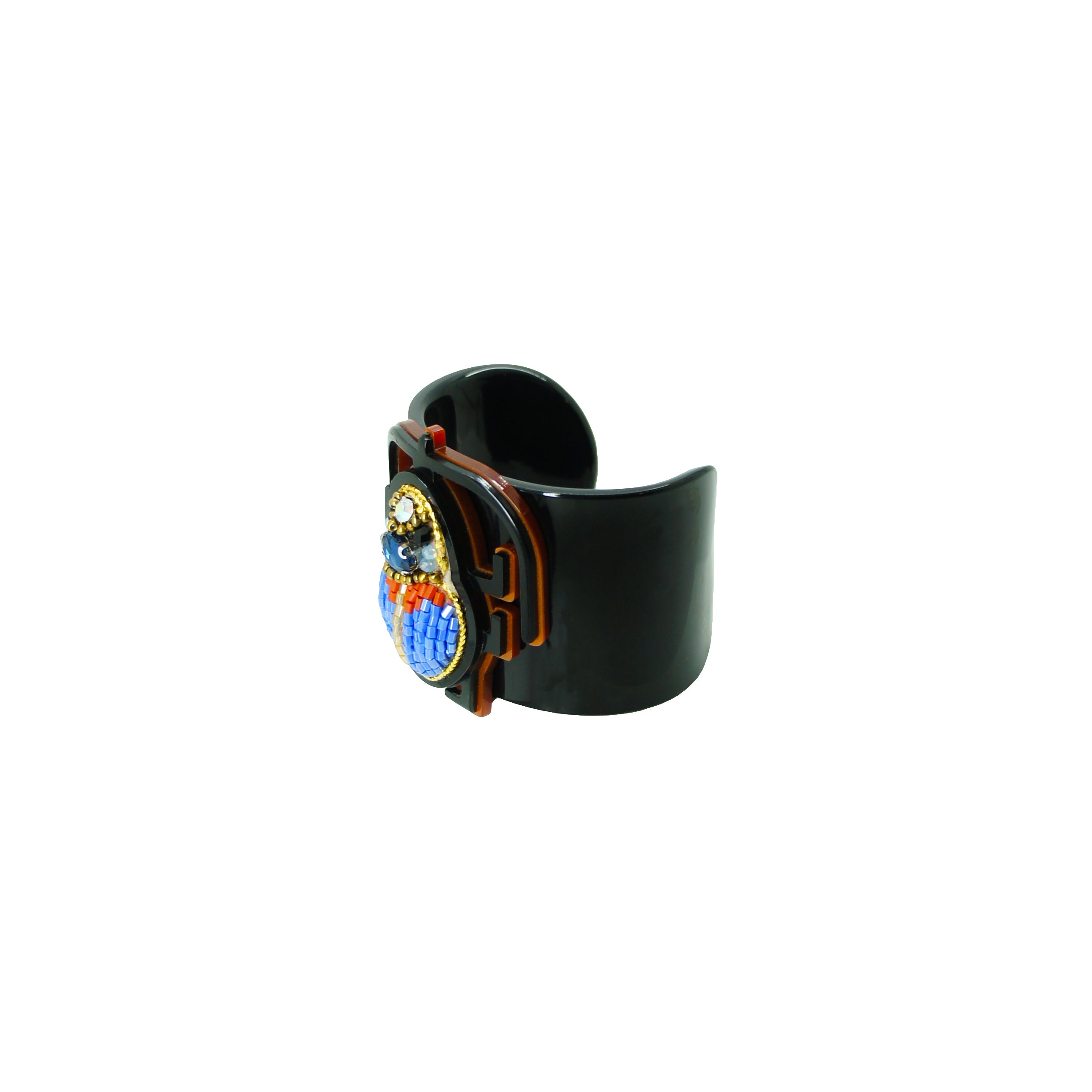 EMBROIDERED SCARAB BRACELET