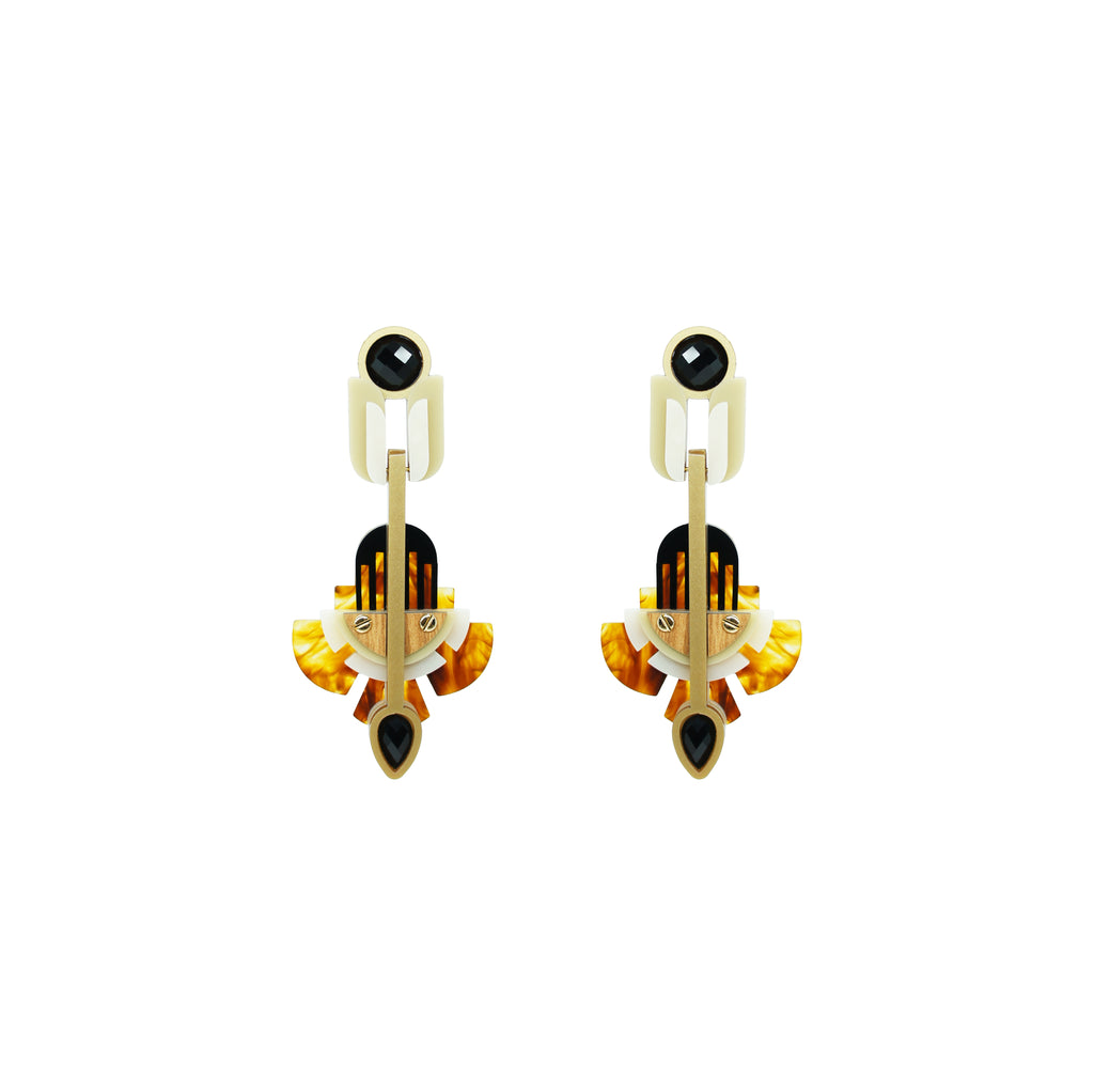 EARRING DEMY CARAMEL GRANITE