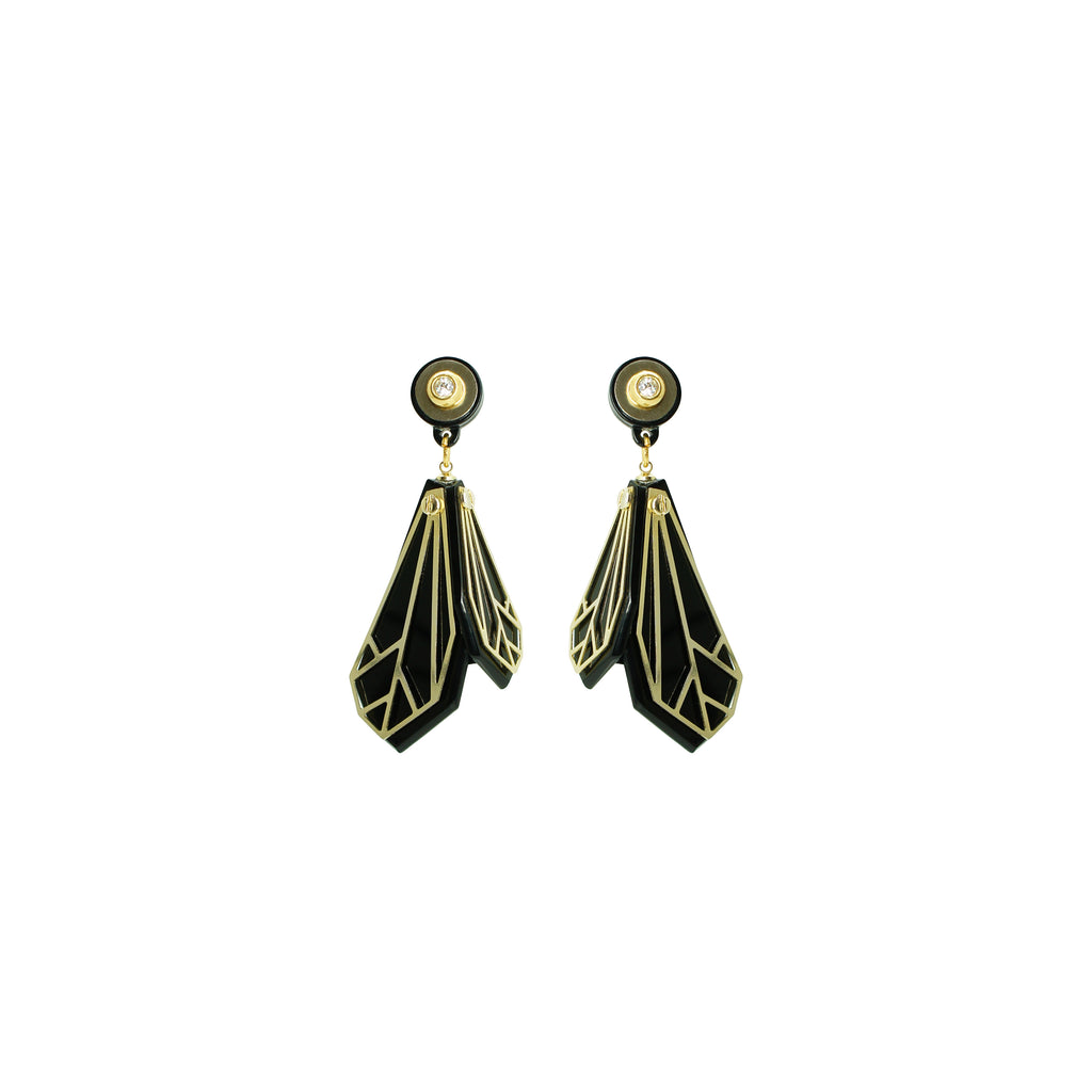 EARRING WITH WING PENDANT