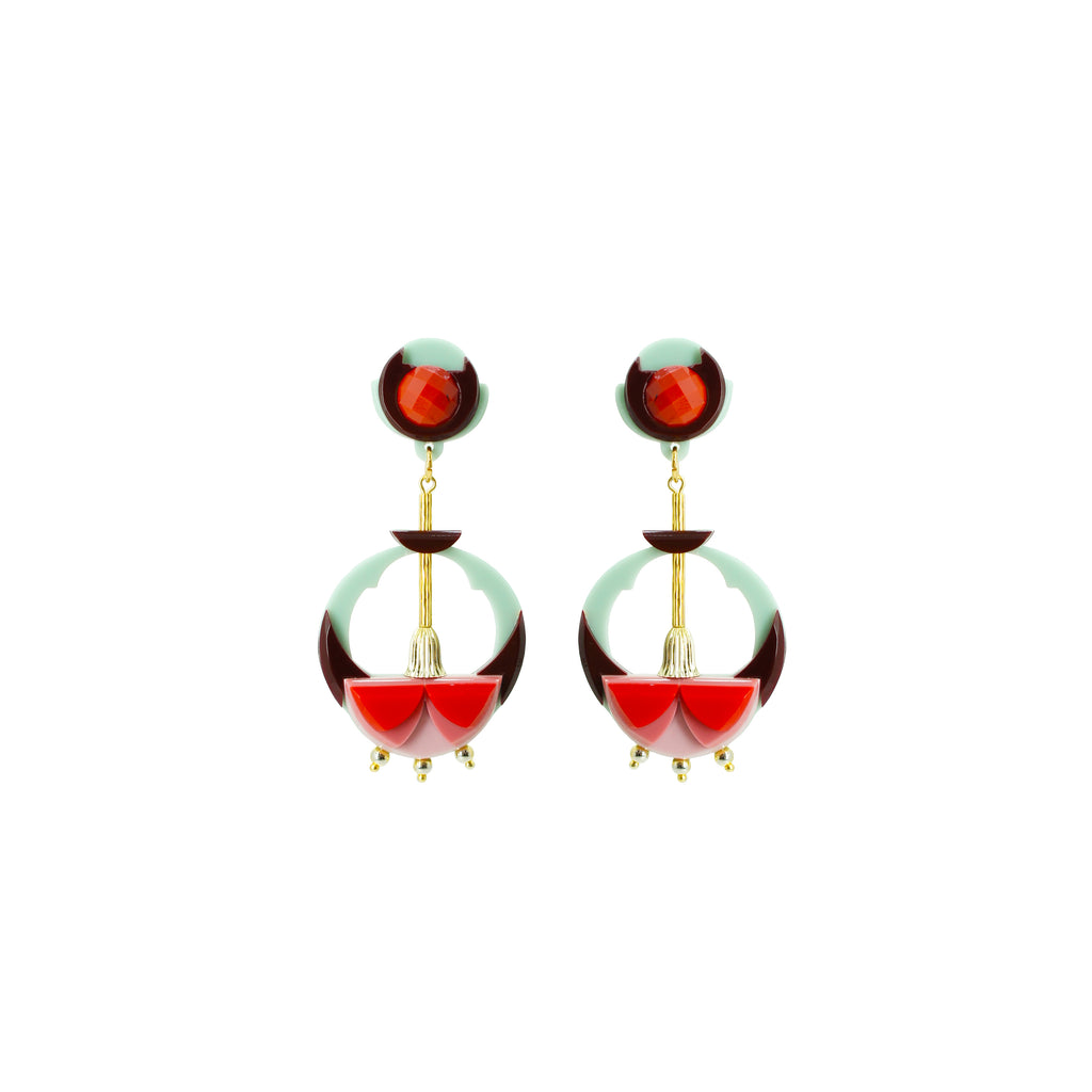 CARNATION DANGLE EARRING