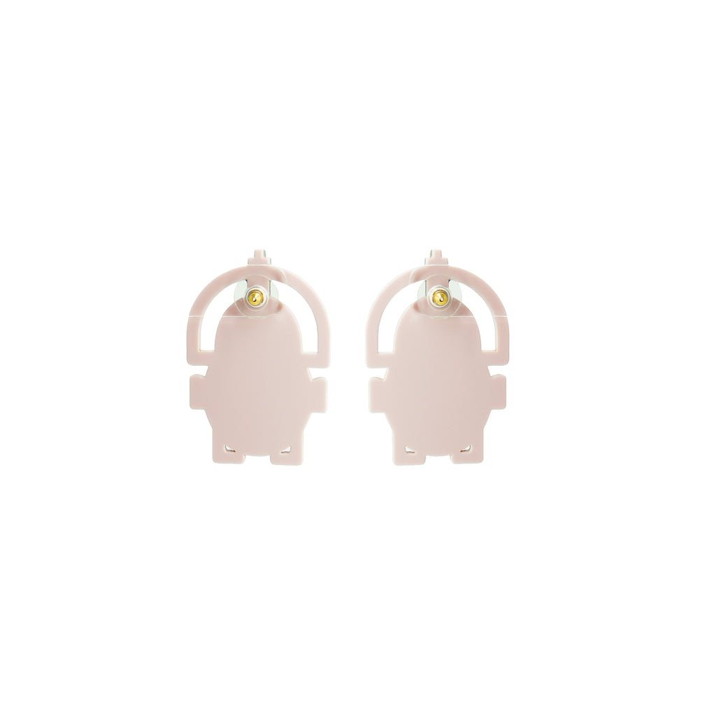 EMBROIDERED SCARAB EARRING