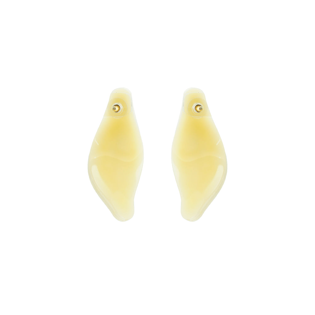 EMBROIDERED LEAF EARRING