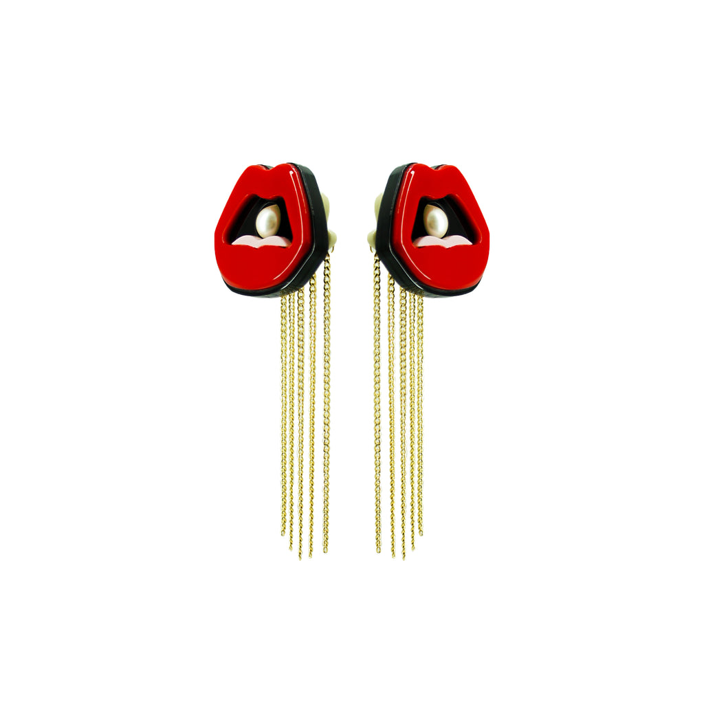 PEARL MOUTH EARRING