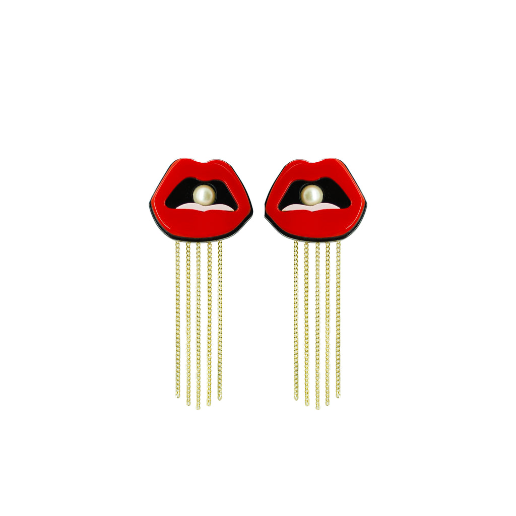 PEARL MOUTH EARRING