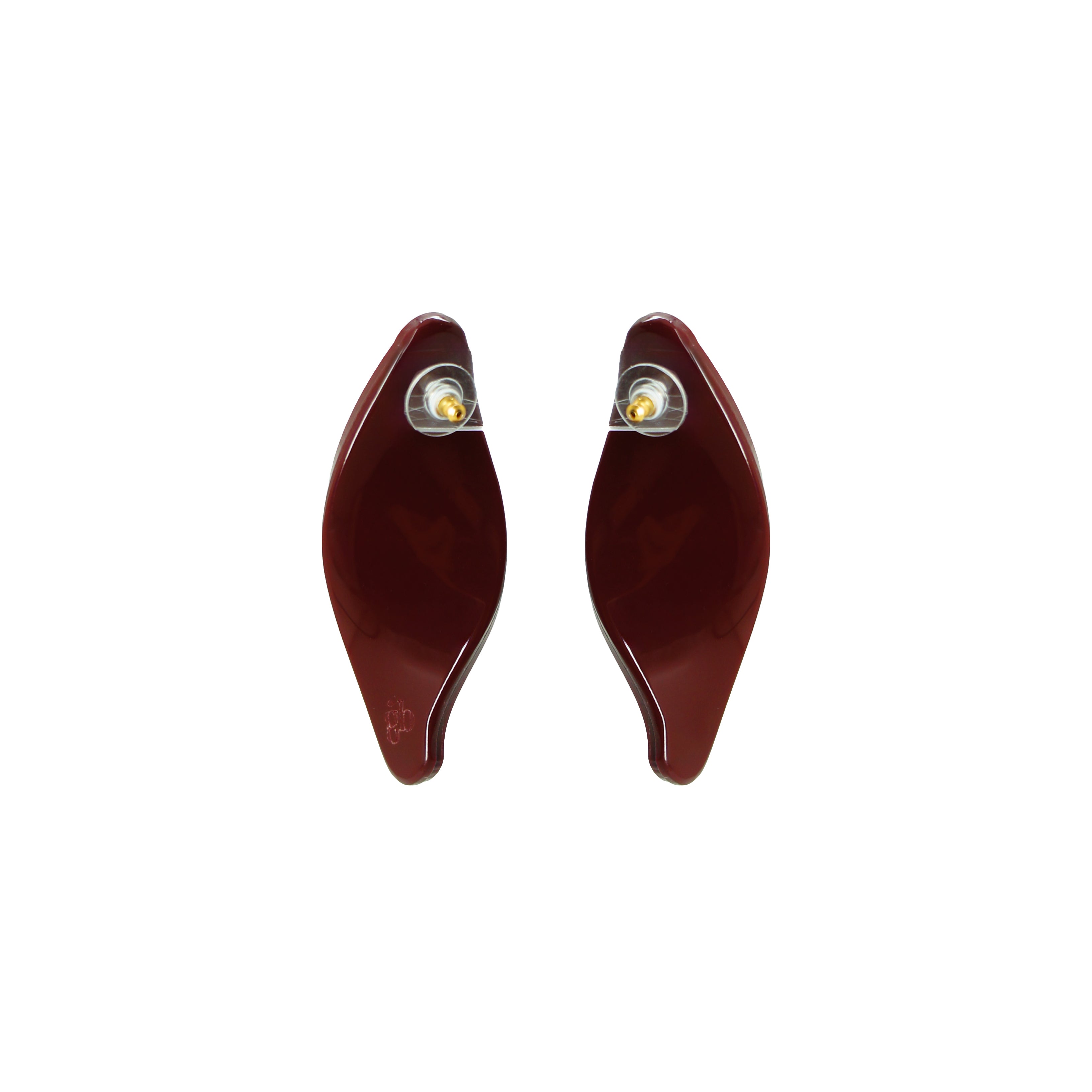 EMBROIDERED LEAF EARRING