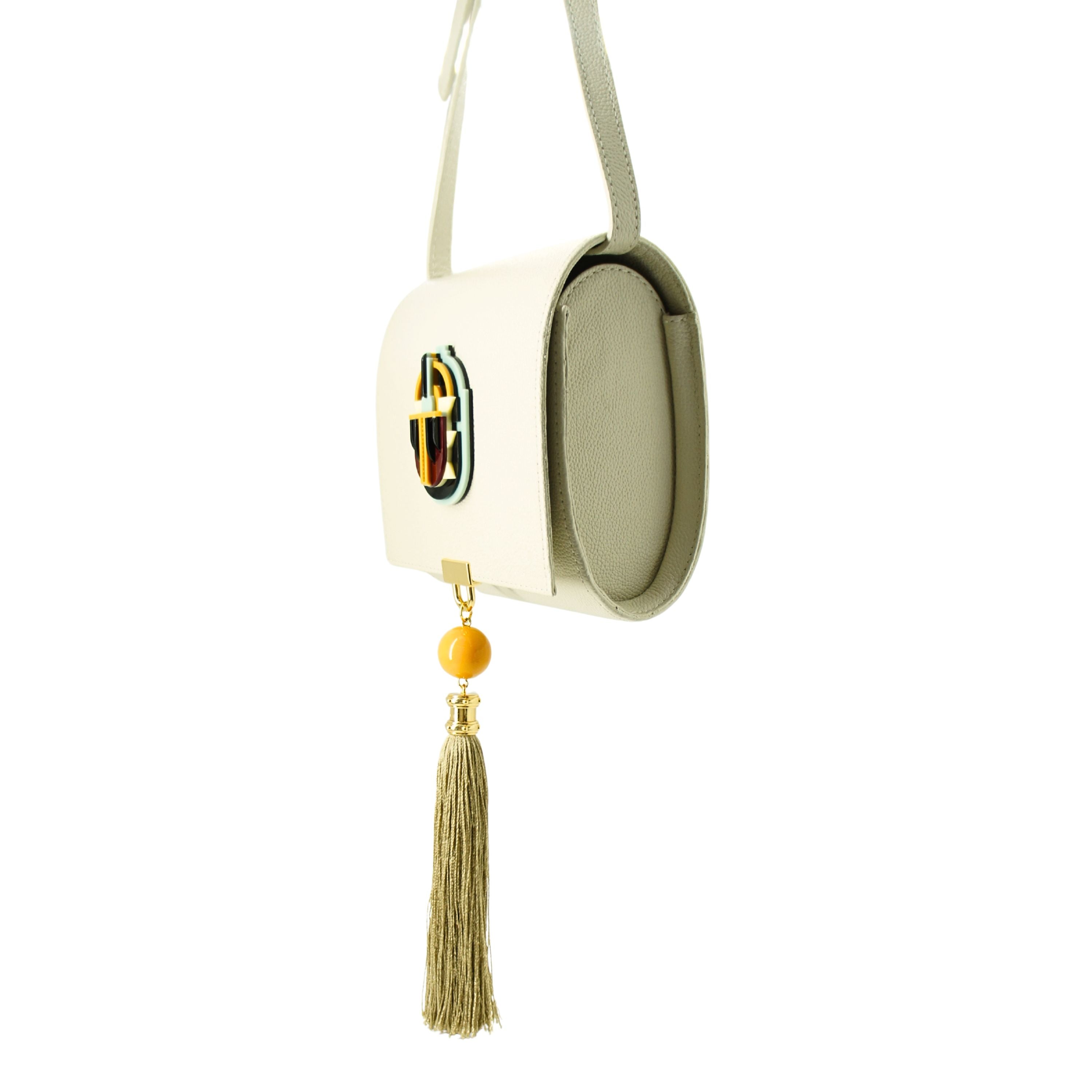 BOLSA COURO SCARAB DECO