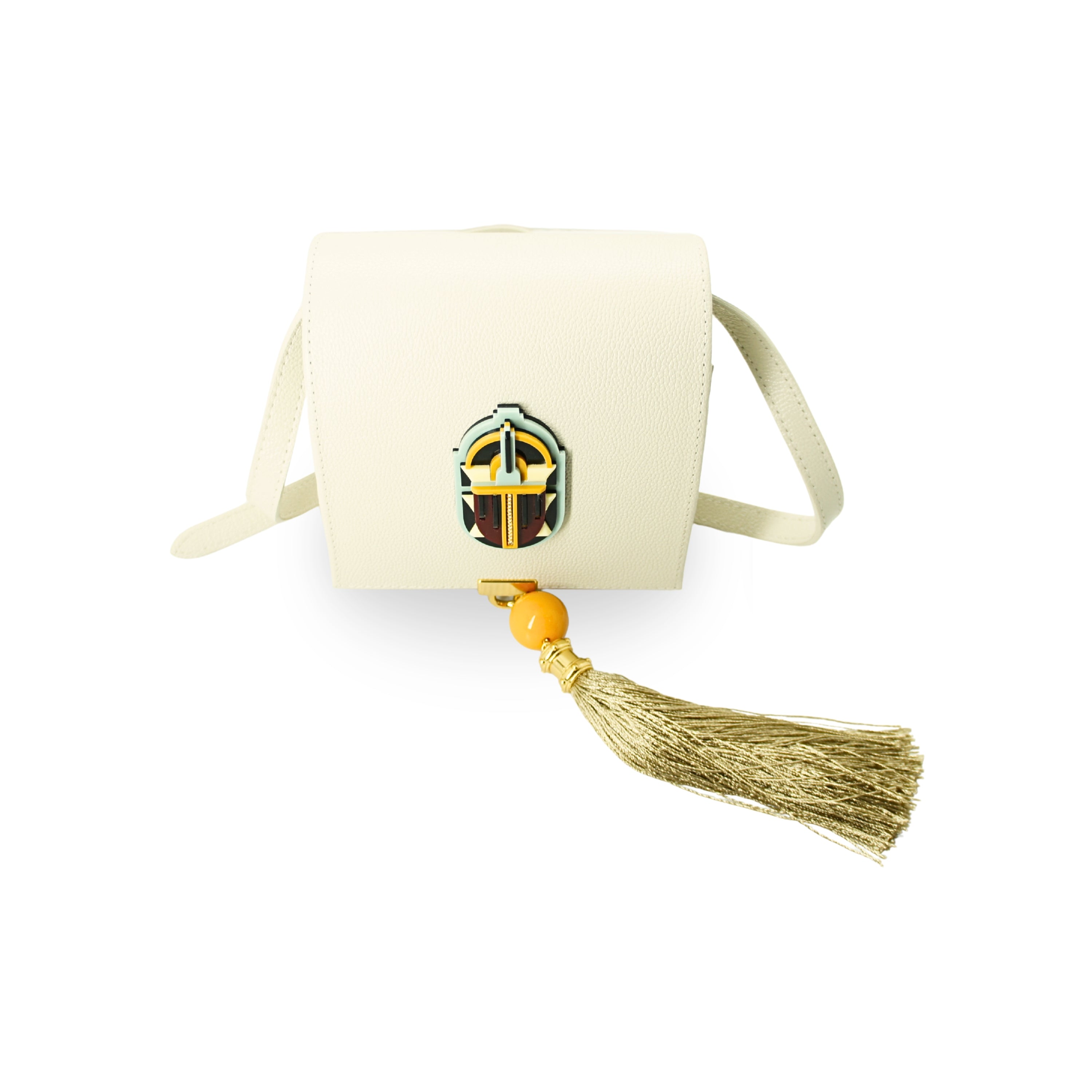 BOLSA COURO SCARAB DECO