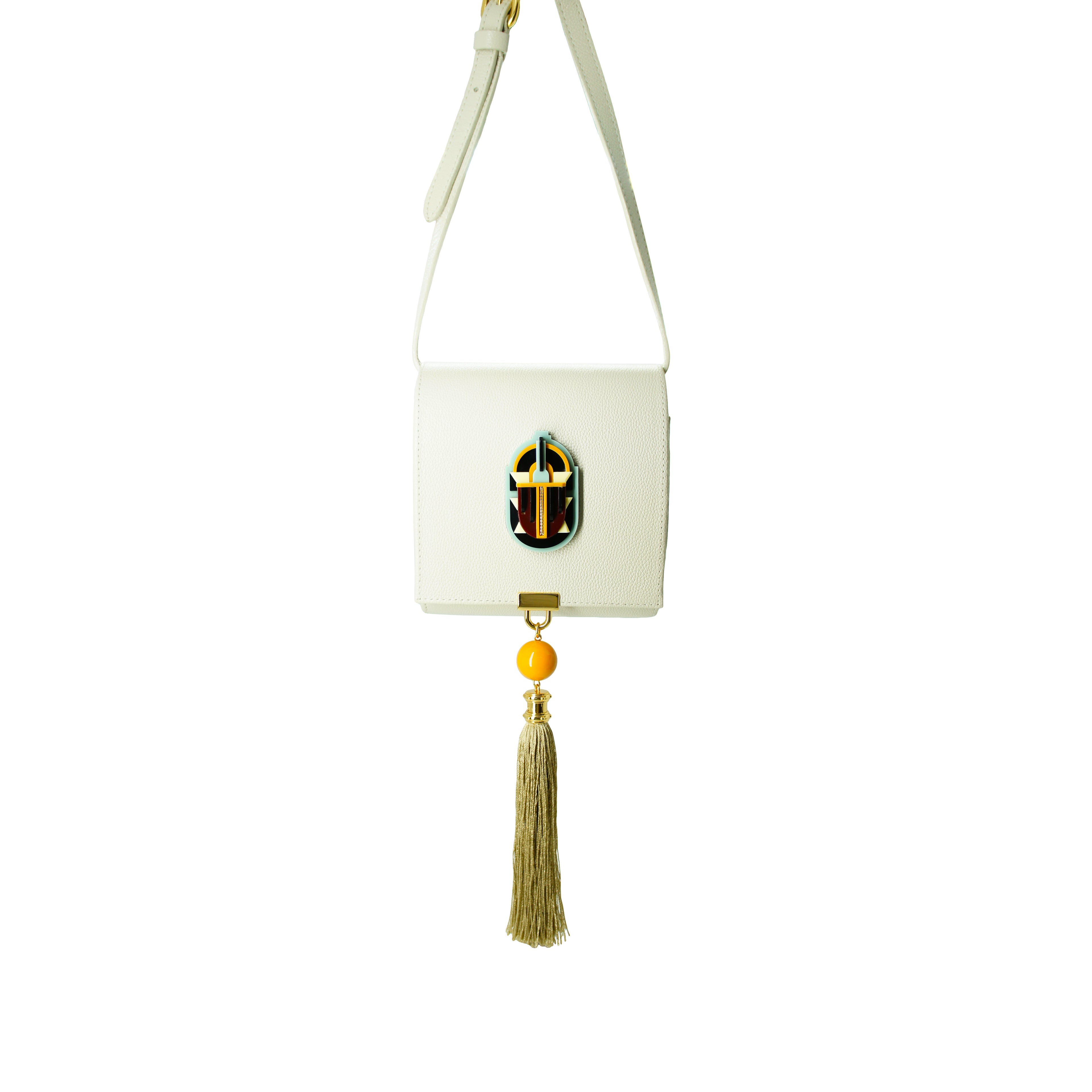 BOLSA COURO SCARAB DECO