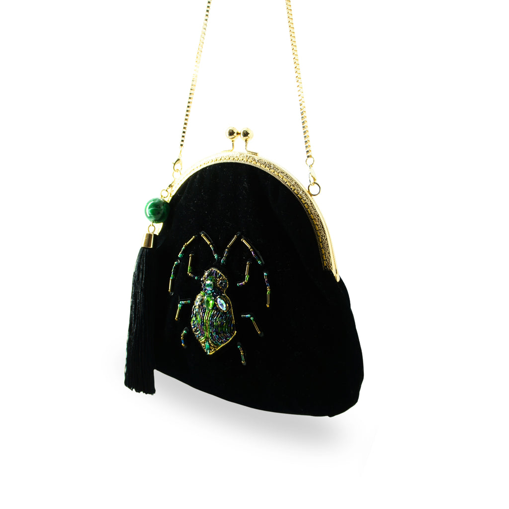 BLACK VELVET BEETLE BAG