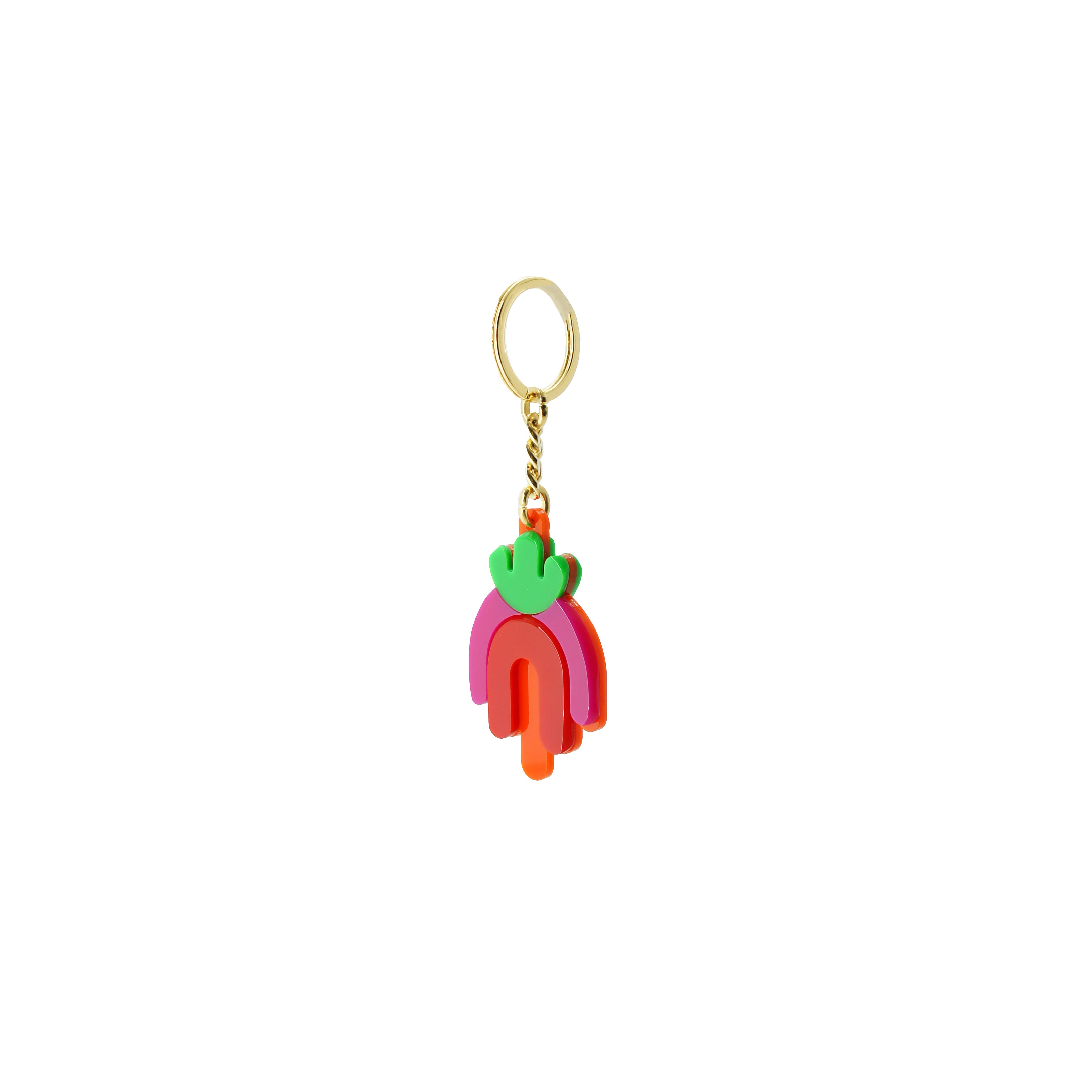 PINK BROMELIAD KEYCHAIN