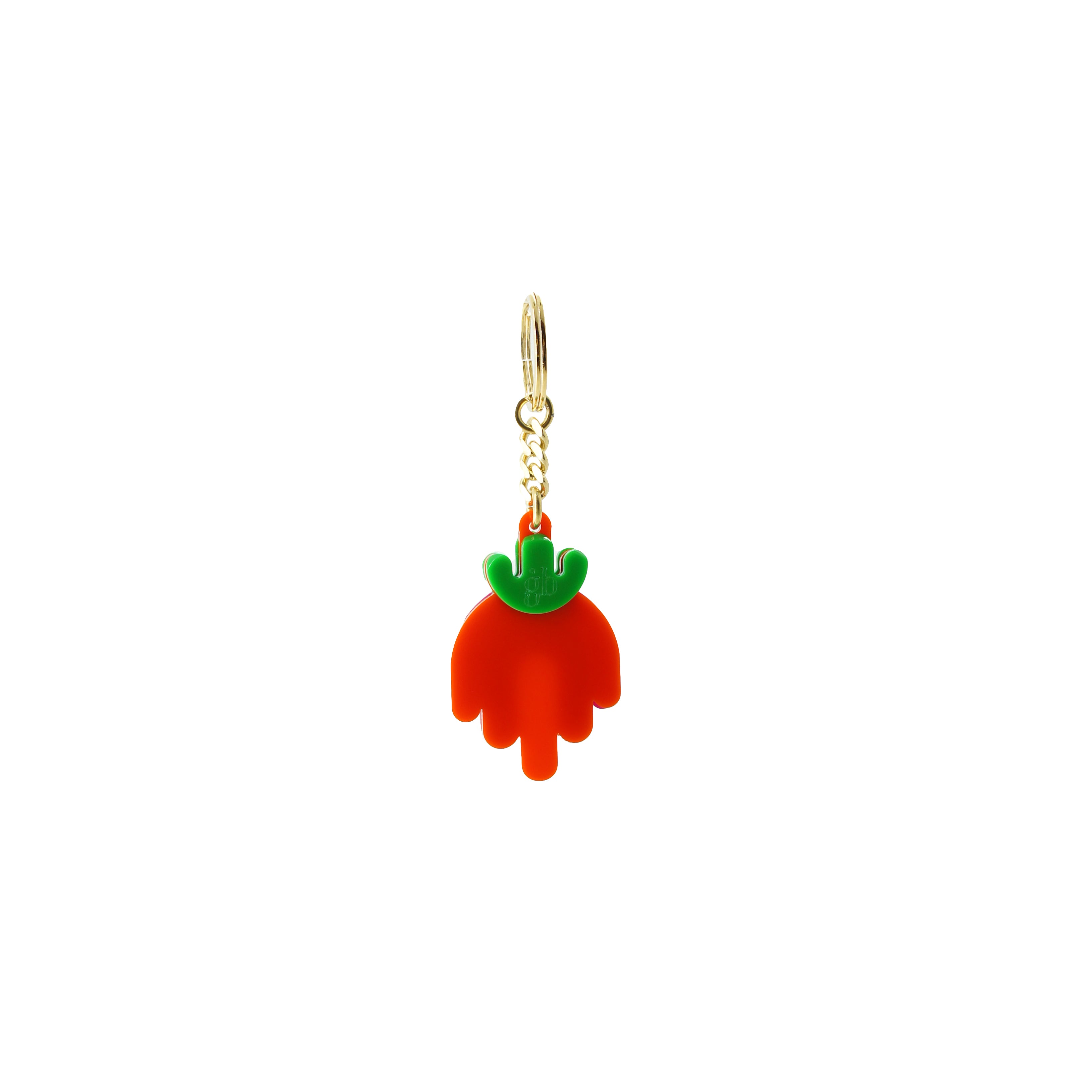 PINK BROMELIAD KEYCHAIN