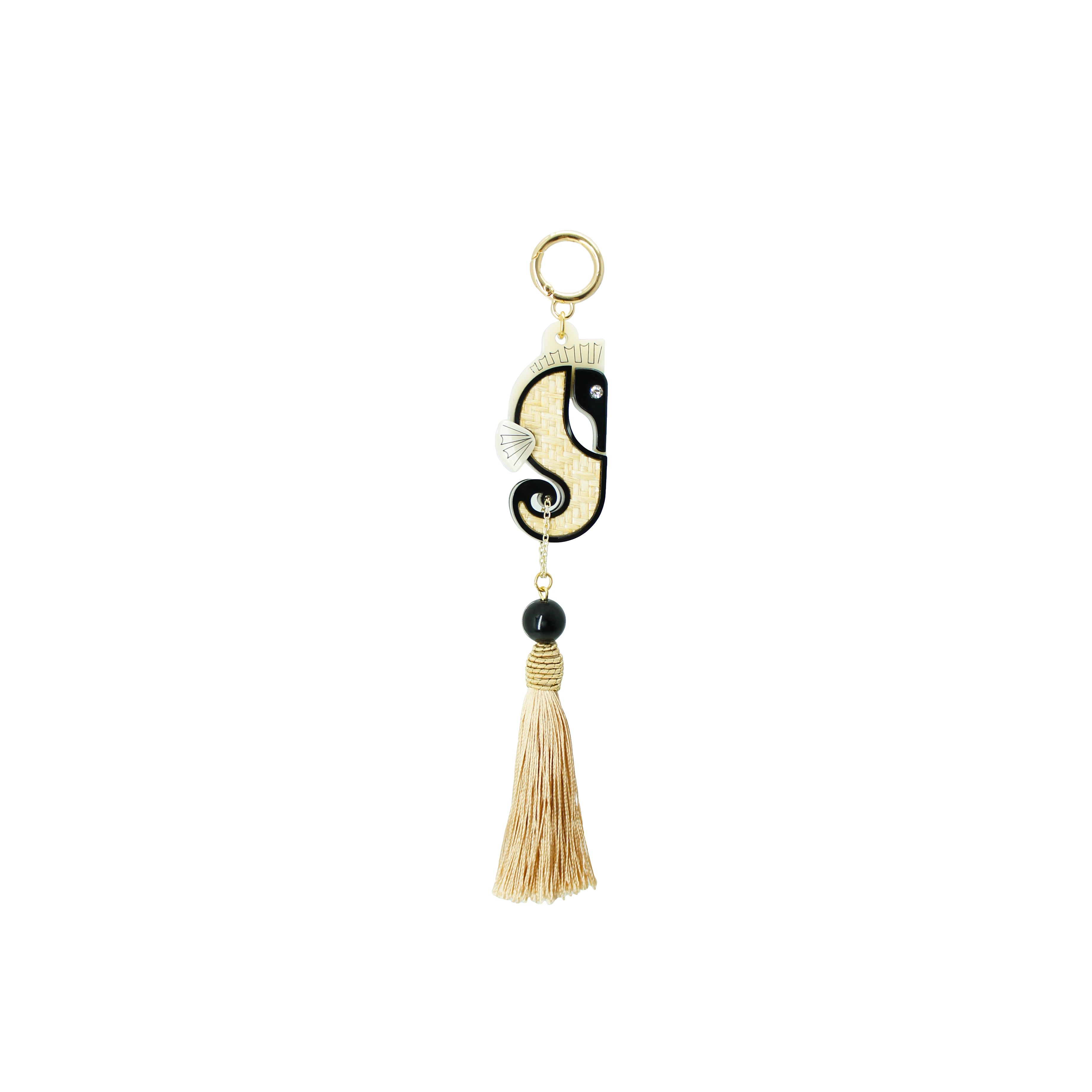 HIPOCAMPUS STRAW KEYCHAIN