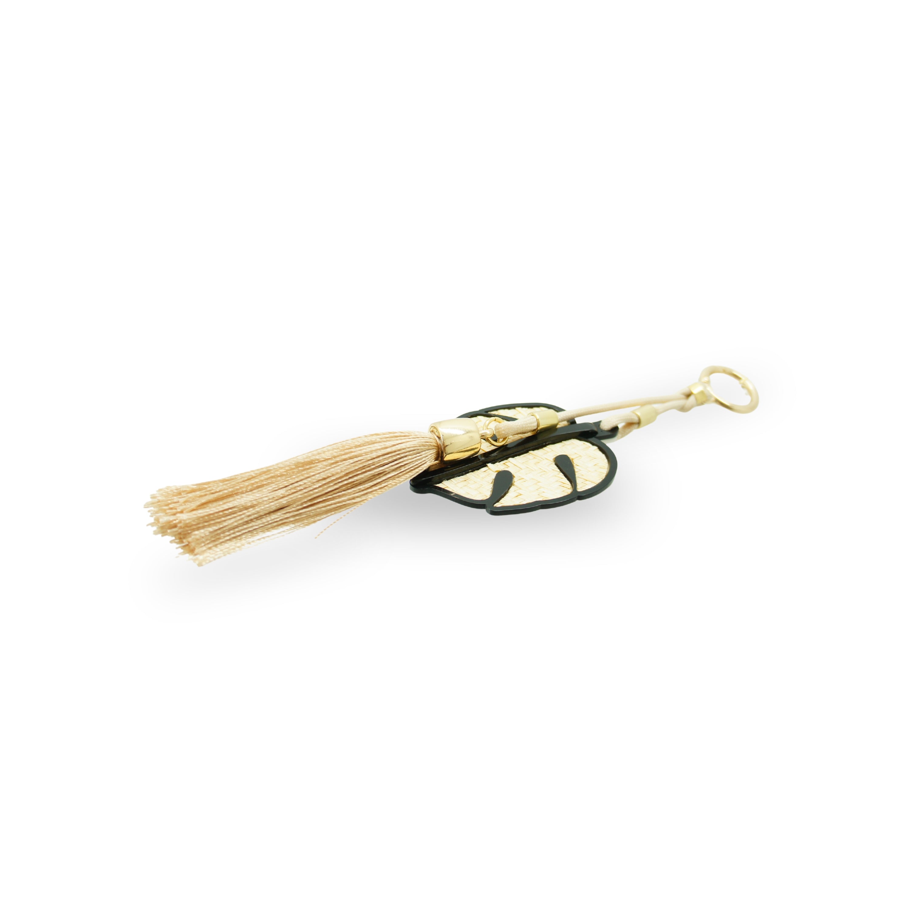 MONSTERA STRAW KEYCHAIN