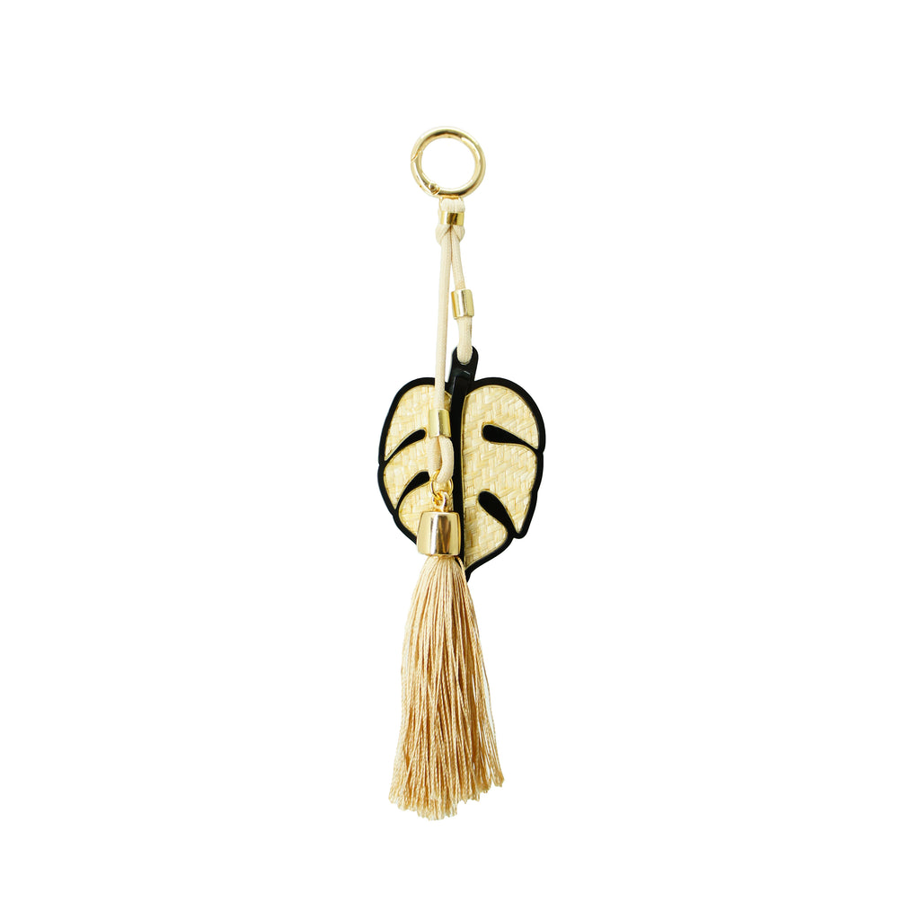 MONSTERA STRAW KEYCHAIN