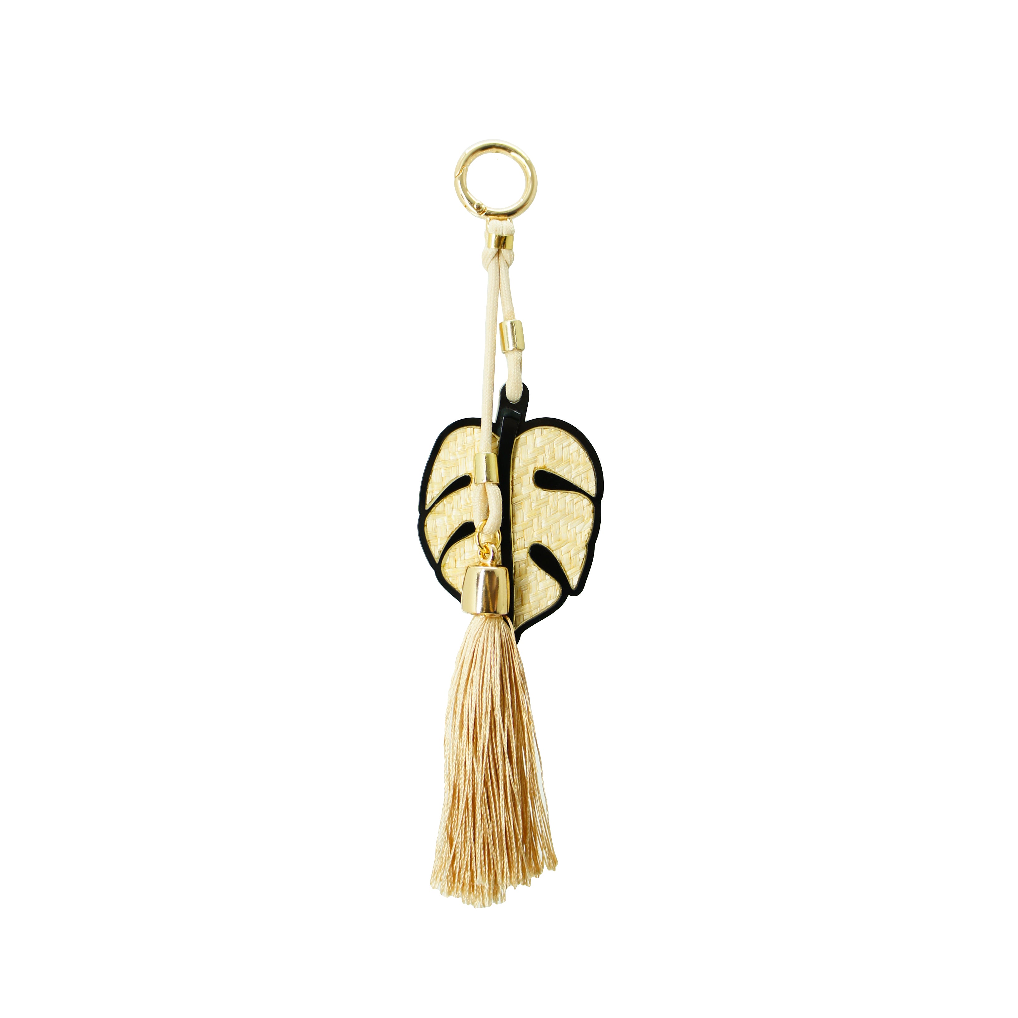 MONSTERA STRAW KEYCHAIN