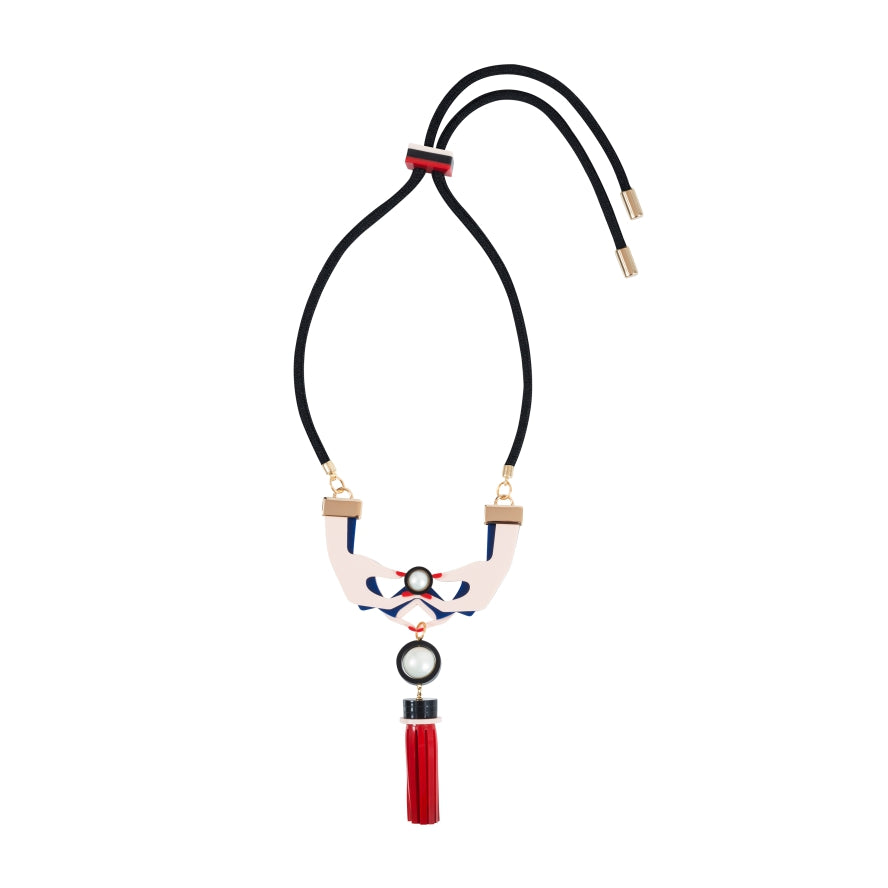 LONG NECKLACE HANDS PINK