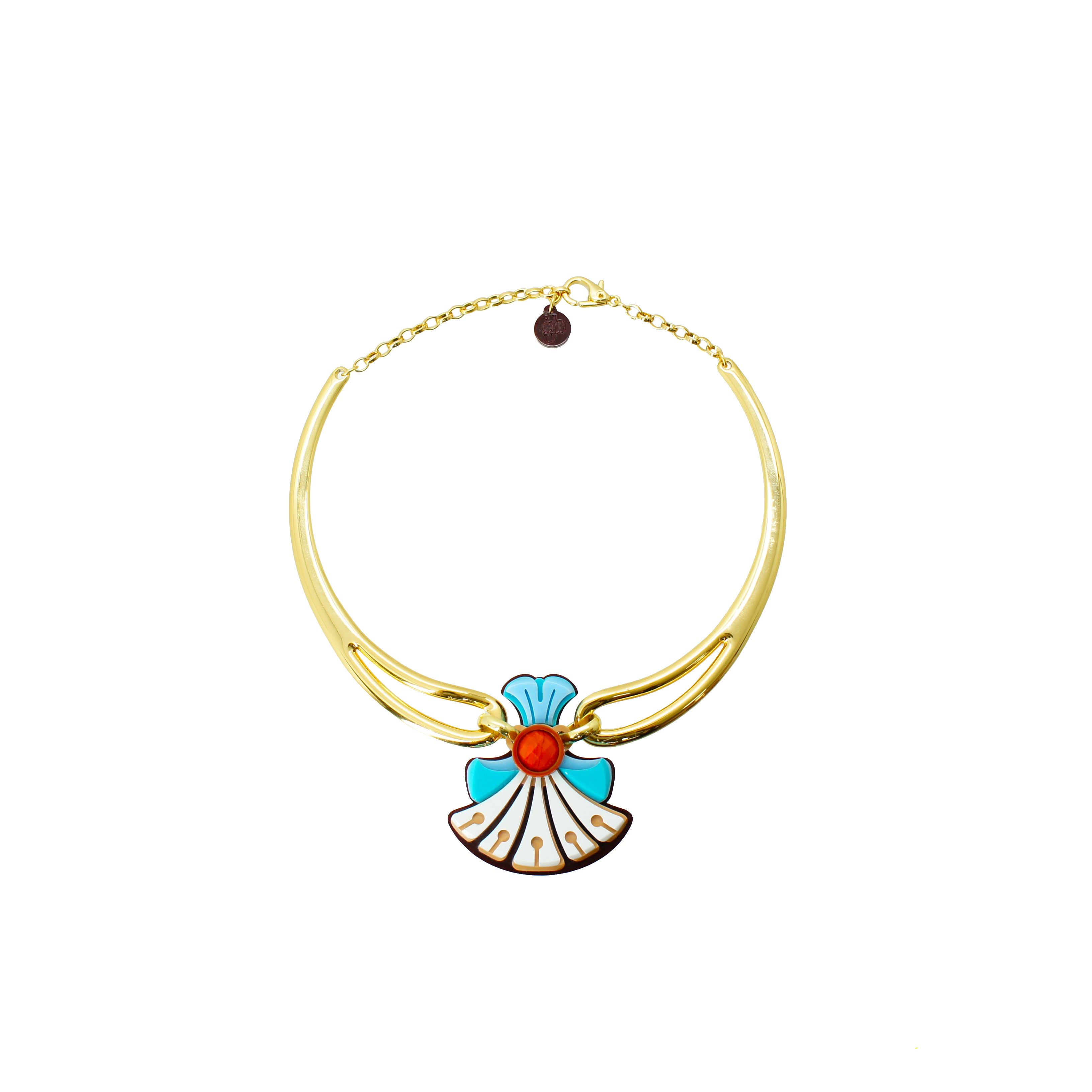 COLAR PLASTRON GÉRBERA