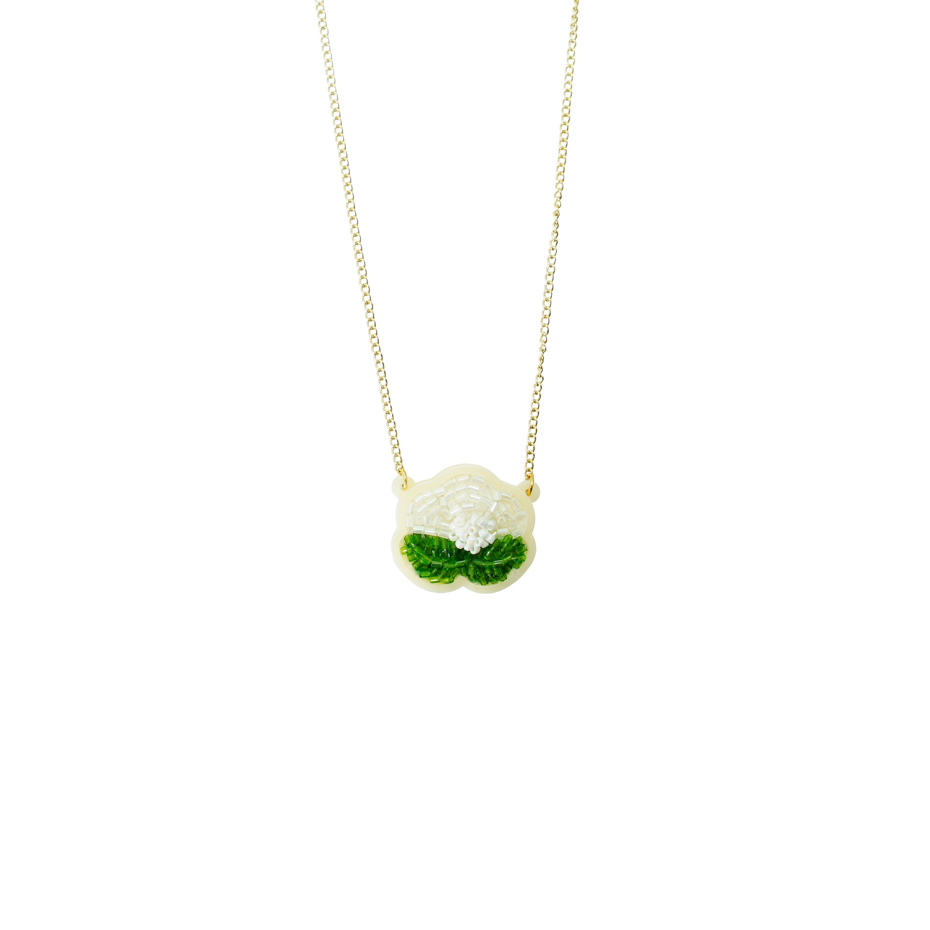 Colar Flor de Algodão