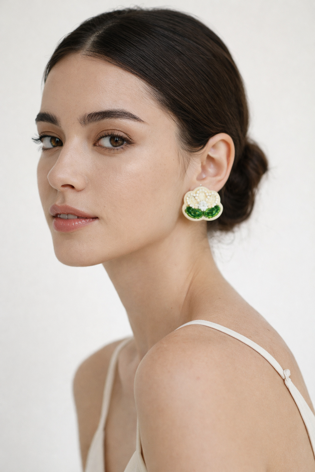 COTTON FLOWER EARRING