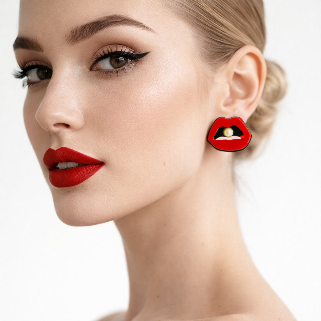 PEARL MOUTH EARRING