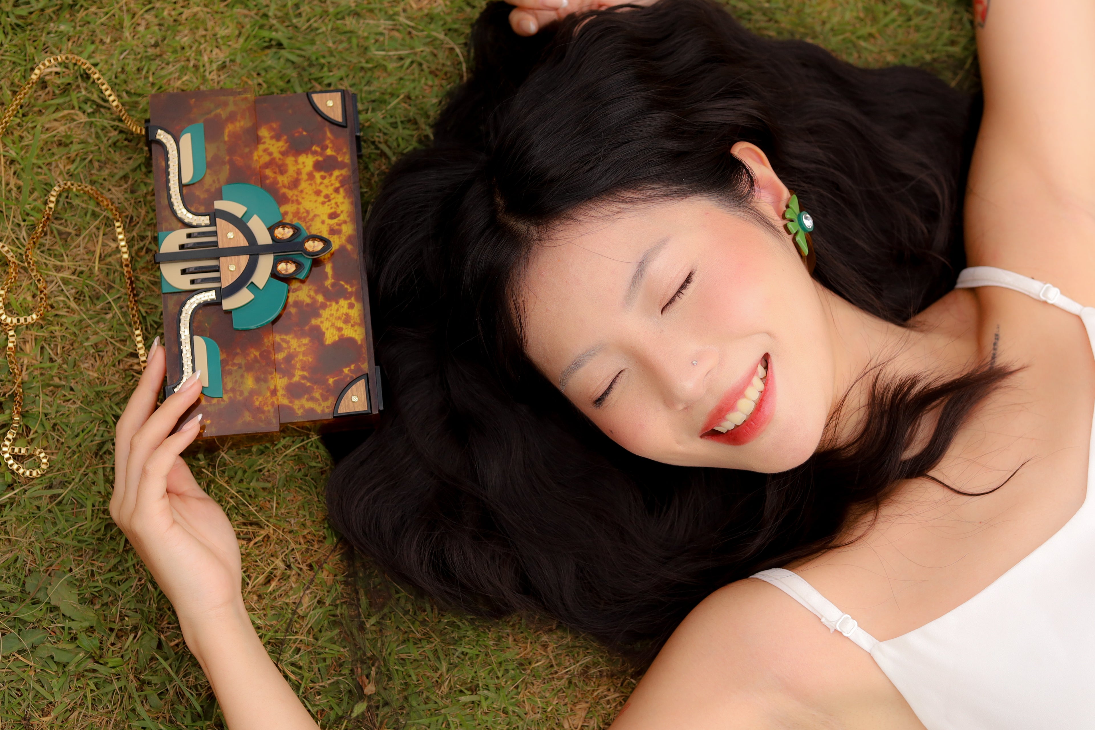 CLUTCH DEMY / CARAMELO GRANITO