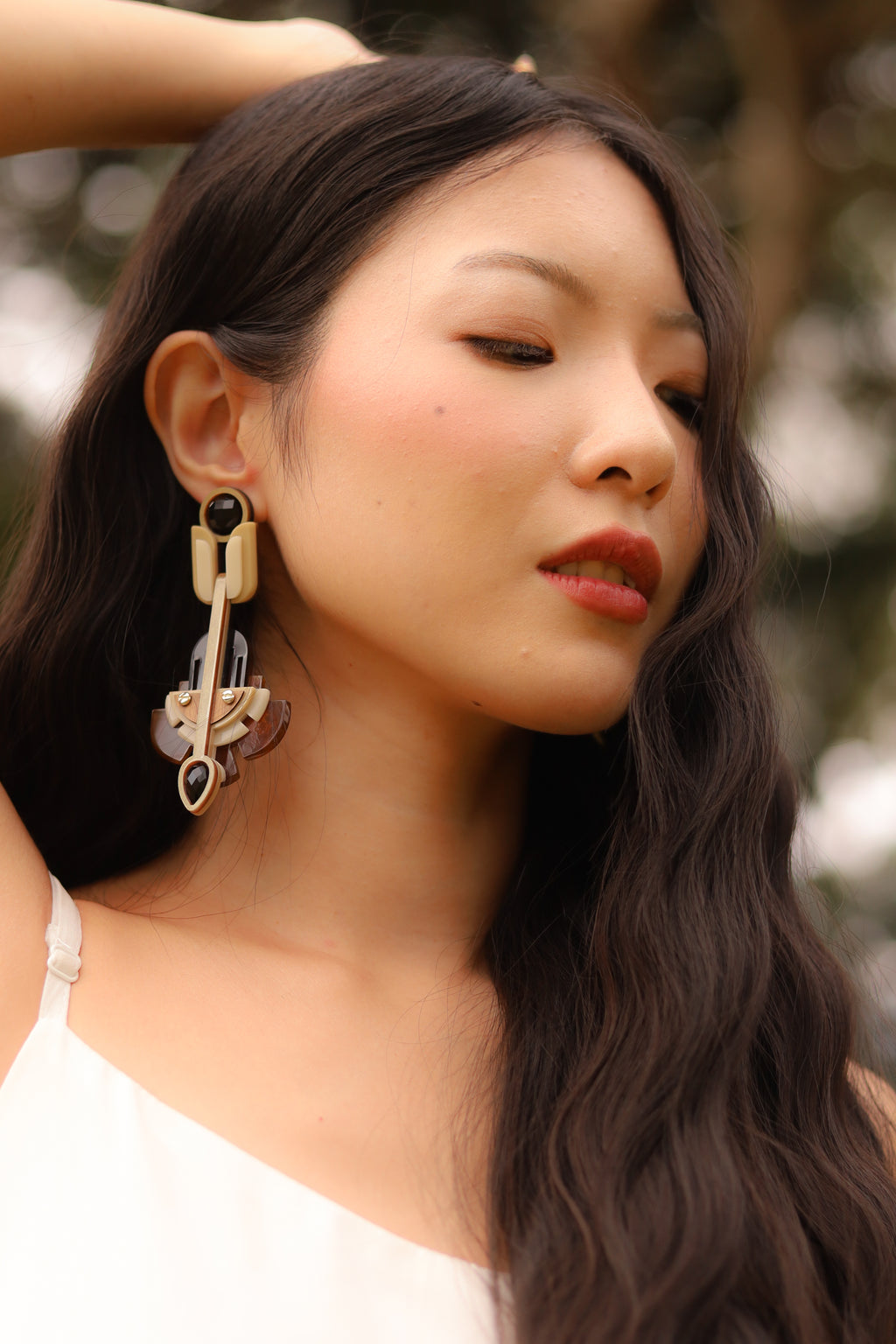 EARRING DEMY CARAMEL GRANITE