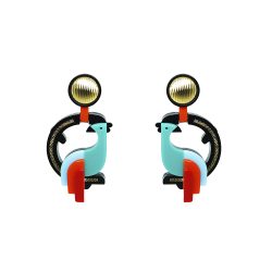 Handmade earring Acrylic Quetzal / Turquoise