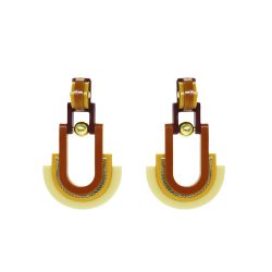 Handmade Earring Acrylic Craft Verner / Cinnamon