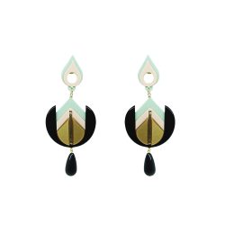 Handmade Acrylic Earring Iolanda / Green