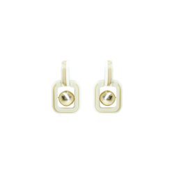 Handmade Acrylic Earring Lou / Kahki