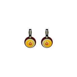 Handmade Acrylic Earring Orbits Short / Mustard