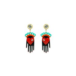 HANDMADE ACRYLIC EARRING HANDS/ BLACK