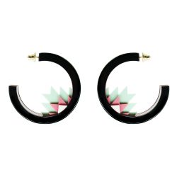 EARRING HOOPS KUNTUR / GREEN