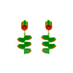 Handmade Acrylic Earring Heliconia