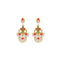 Handmade Acrylic Earring Pendant 3 Flowers