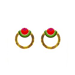 Handmade Acrylic Tulip Hoops