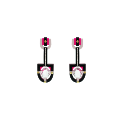 Earring Long Oval Cut Stone