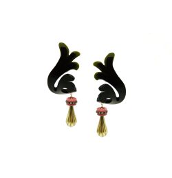 EARRING ROSEBUSH BURGUNDY