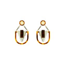 Earring Arrow Deco Caramel Granite
